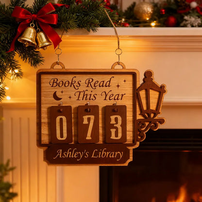 Personalized Books Read Tracker Books Read This Year Bookshelf Counter Bookish Decor Bookish Gift Gift for Readers Book Lovers Gift