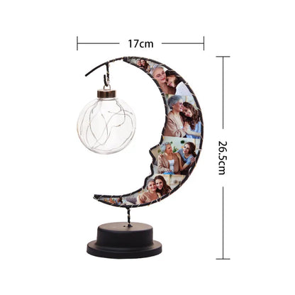 Personalized Photo Moon Light Mother's Day Gift Custom Moon Light with 6 Photo Love Gift for Couples Friends Family