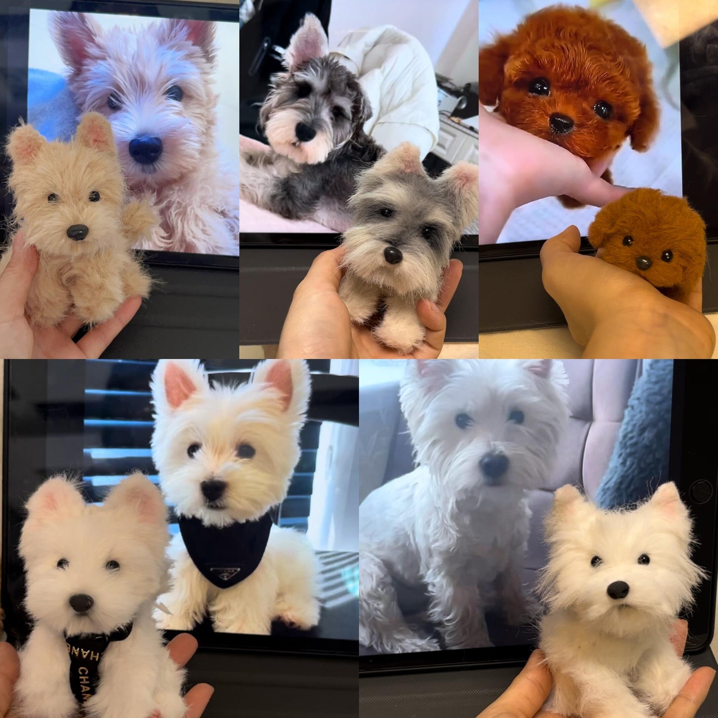 Custom Long-Pile Plush Pet Charm-Personalized Plush Pet Accessory Handmade from Your Photo