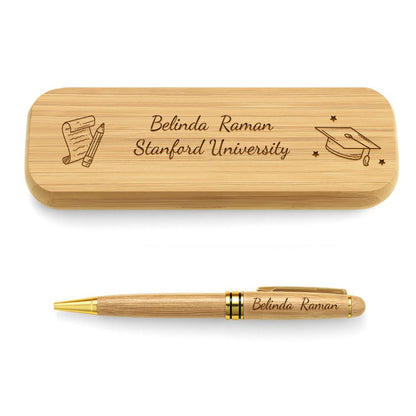 Personalized Wood Pen Set Engraved Pen Set with Wooden Box Gift for Graduation