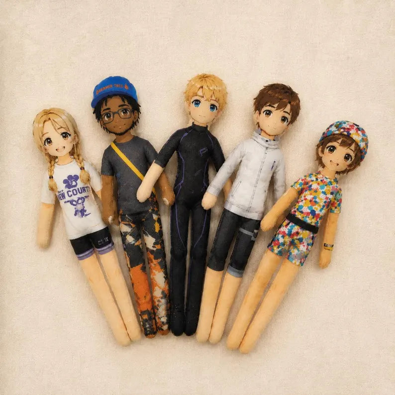 Full Body Custom Mini Me Doll Personalized Poseable Photo Doll Gift