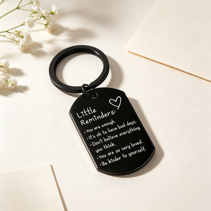 Inspirational Little Reminders Keychain Standard Inspirational Little Reminders Keychain Stainless Steel Dog Tag Gifts for Friends