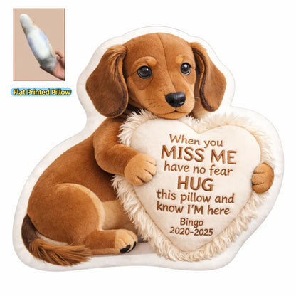 Personalized Memorial Hug Pillow – Custom Photo Pillow with Heart Message, Sympathy Gift for Loss & Remembrance