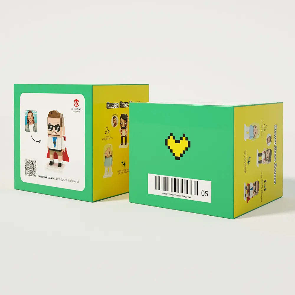 Full Body Customizable 2 People Photo Frame Custom Cute Brick Figures Small Particle Block Gifts for Him