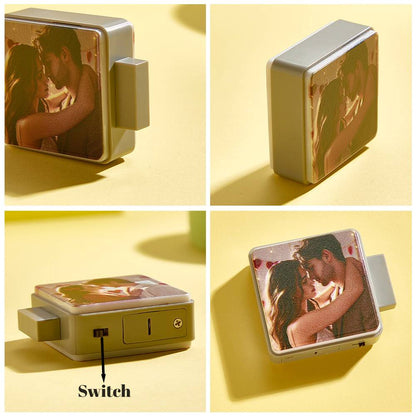 Personalized Refrigerator Magnet with Light Photo Fridge Magnet Gift for Family or Friends