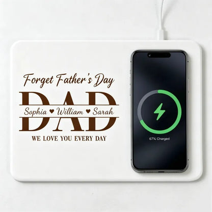 Personalized Charging Pad Dad Sketch Line Art Custom Photo Father's Day Gift For Dad