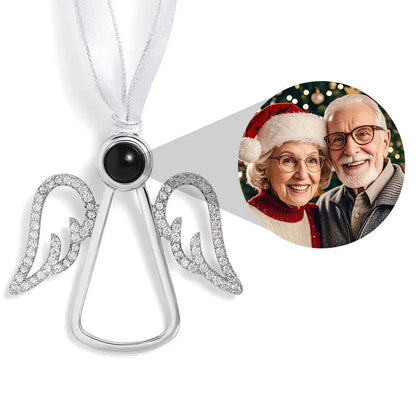 Personalized Angel Photo Ornament Custom Projection Ornaments Christmas Gifts for Grandparents