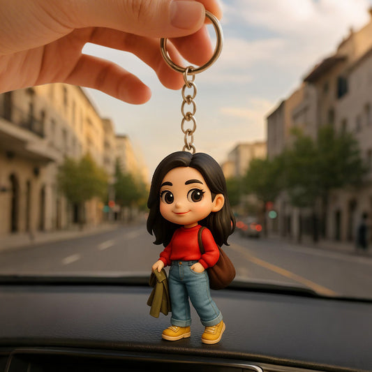 Custom 3D Mini Figure Keychain Figure from Your Photo Personalized Mini Doll Christmas Gift Idea