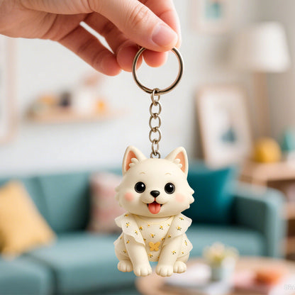 Custom 3D Mini Figure Keychain Figure from Your Photo Personalized Mini Doll Christmas Gift Idea