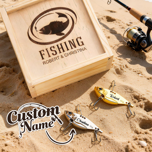 Personalized Engraved Fishing Lure Custom Name Lure Set Fisherman Gift for Him