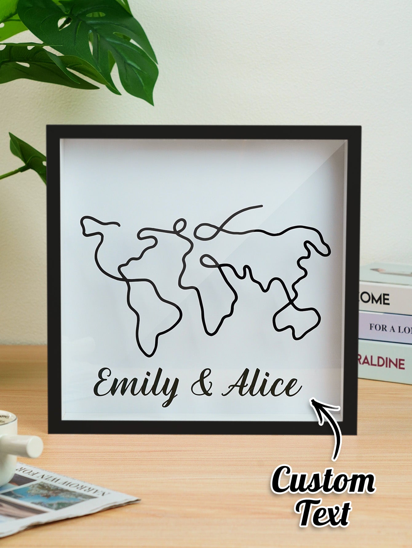 Personalized Travel Ticket Memory Box – Custom Name Keepsake for Trip Souvenirs