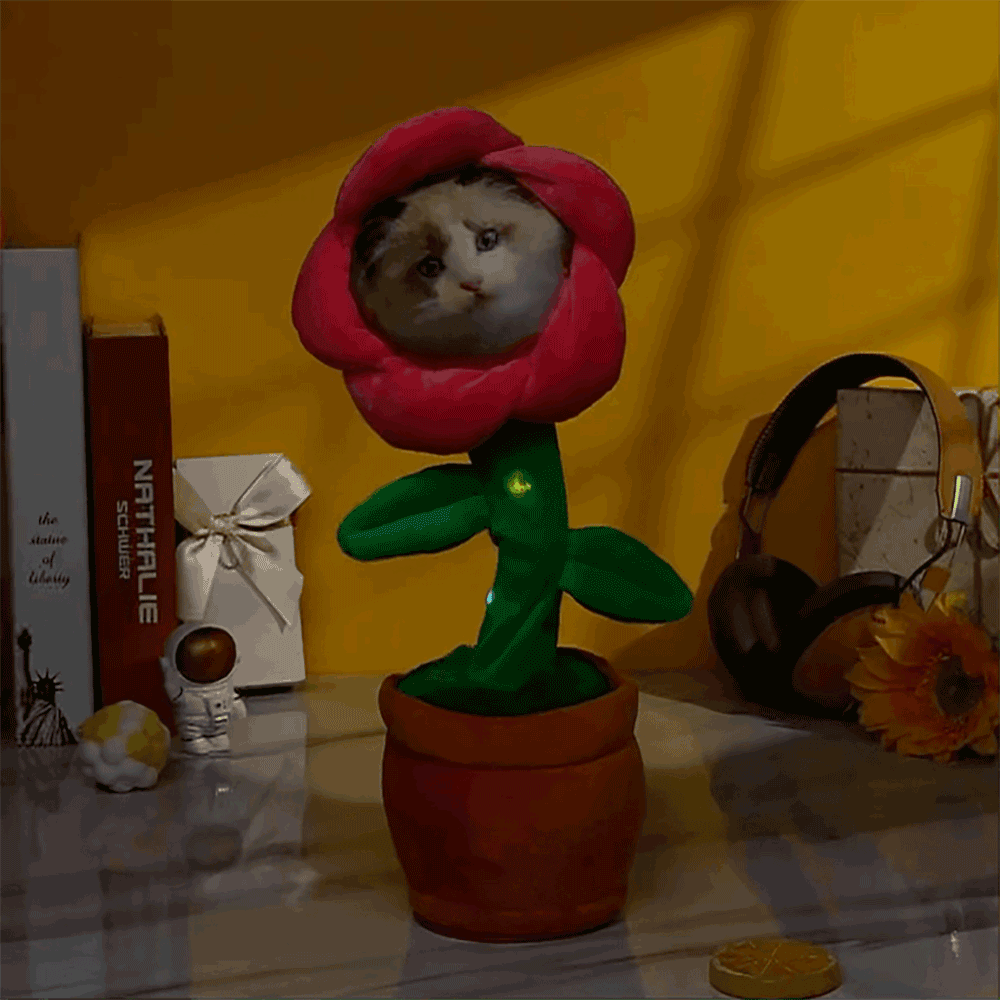 Custom Photo Dancing Plant Recording Music Toy Flower Singing Sunflower