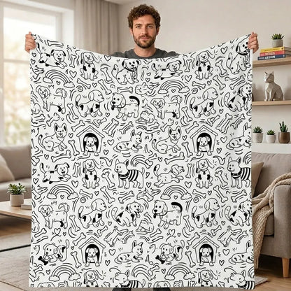 DIY Drawing Blanket with 24 Colors Markers, Doodle Your Own Blankets, Customizable Washable Paint & Play Blankets for Adults