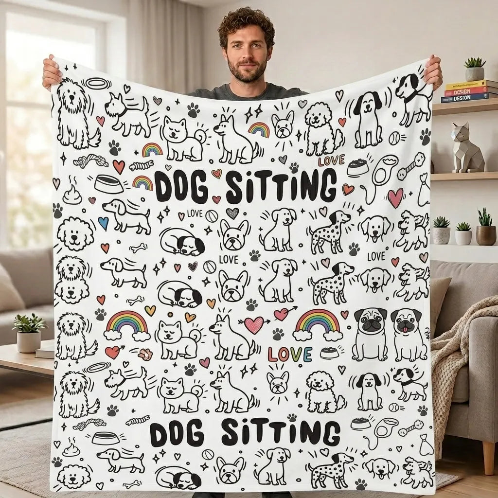 DIY Drawing Blanket with 24 Colors Markers, Doodle Your Own Blankets, Customizable Washable Paint & Play Blankets for Adults