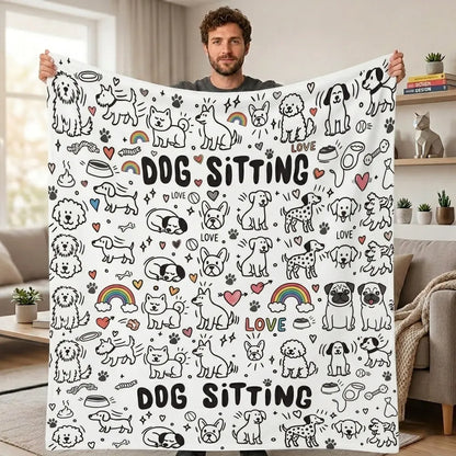 DIY Drawing Blanket with 24 Colors Markers, Doodle Your Own Blankets, Customizable Washable Paint & Play Blankets for Adults