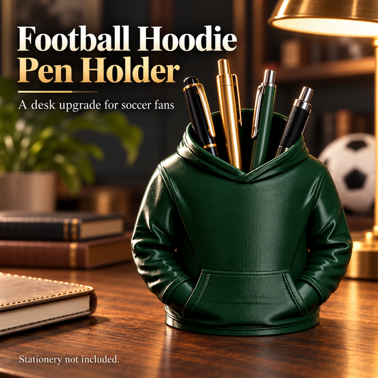 3D Football Hoodie Pen Holder – Soccer Fan Desk Organizer