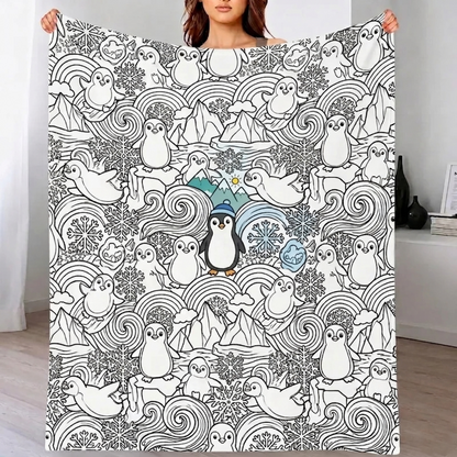 DIY Drawing Blanket with 24 Colors Markers, Doodle Your Own Blankets, Customizable Washable Paint & Play Blankets for Adults