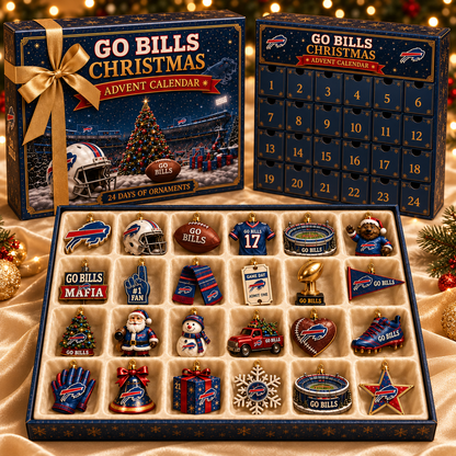 Go Bills Christmas Advent Calendar: 24 Football-Themed Hanging Ornaments