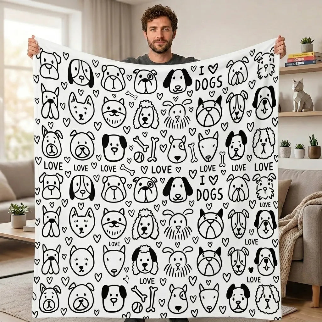 DIY Drawing Blanket with 24 Colors Markers, Doodle Your Own Blankets, Customizable Washable Paint & Play Blankets for Adults