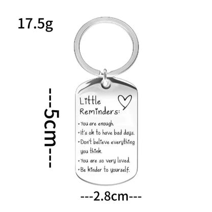 Inspirational Little Reminders Keychain Standard Inspirational Little Reminders Keychain Stainless Steel Dog Tag Gifts for Friends