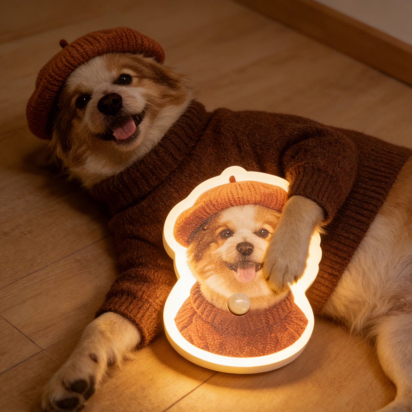 Personalized Cat & Dog Motion Sensor Wall Lamp Custom Pet Photo Night Light for Pet Lover