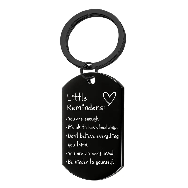 Inspirational Little Reminders Keychain Standard Inspirational Little Reminders Keychain Stainless Steel Dog Tag Gifts for Friends