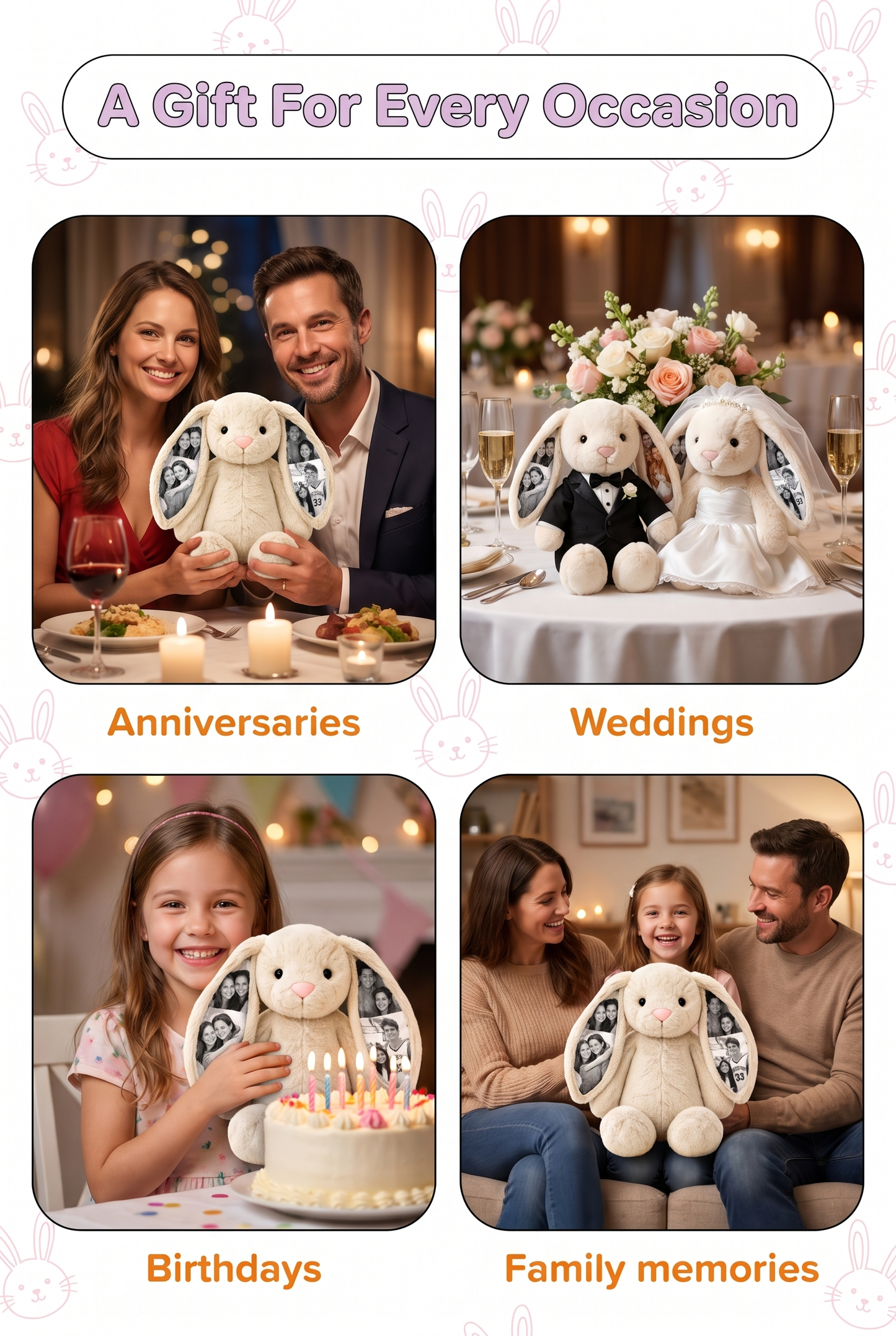 A gift for every occasion — anniversaries, weddings, birthdays