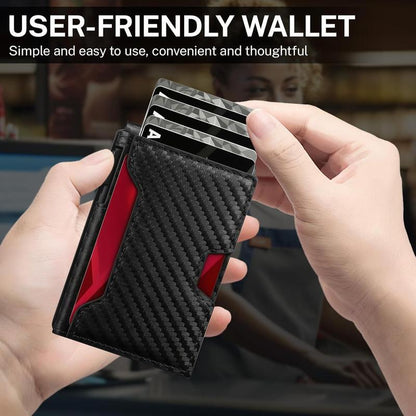 Men’s Foldable Wallet with Bifold Pop - Up ID Window RFID-Blocking  Secure Compact Card Holder Gift for Men Gift for Dad