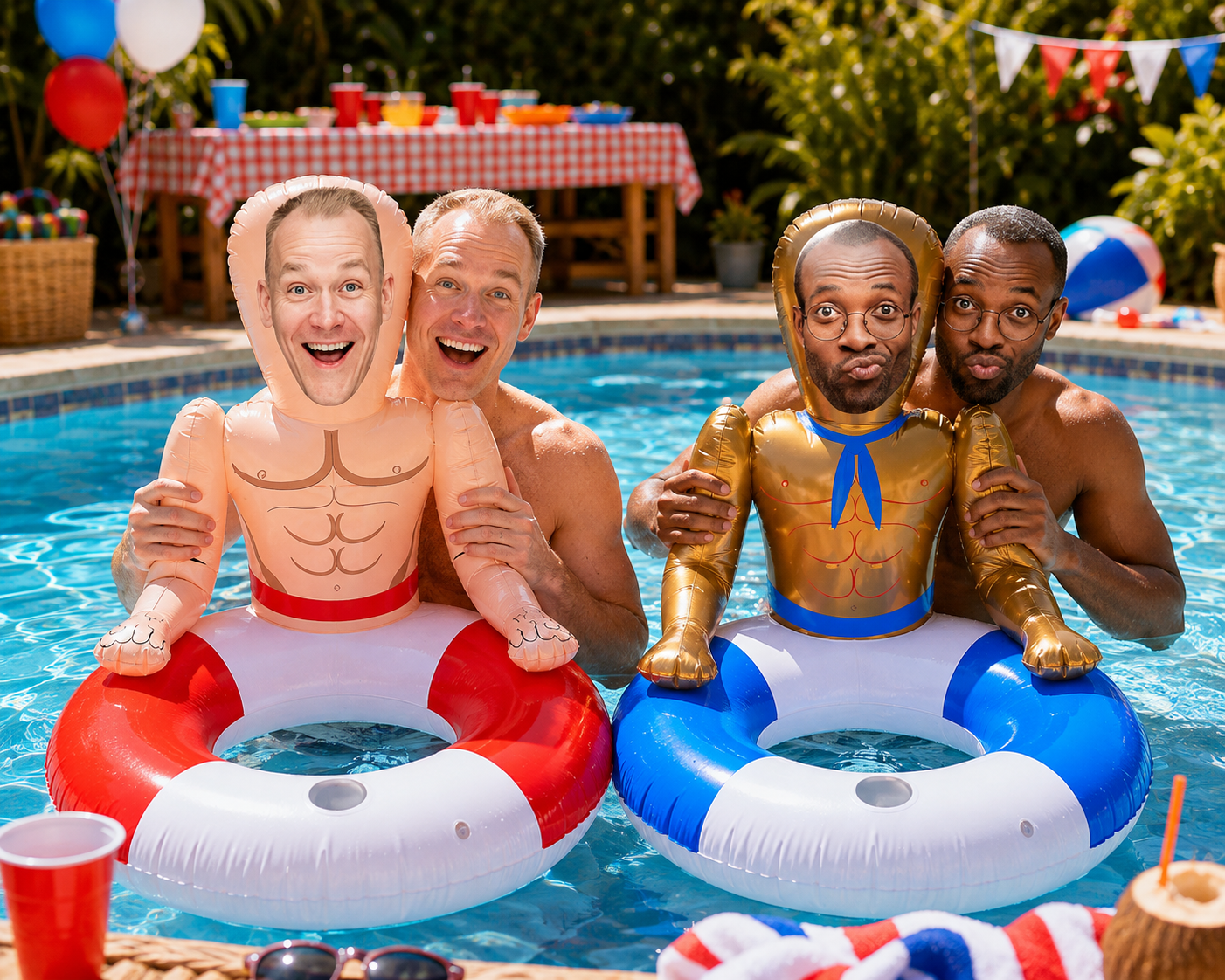 Custom Face Photo Pool Float – Personalized Summer Gift for Friends