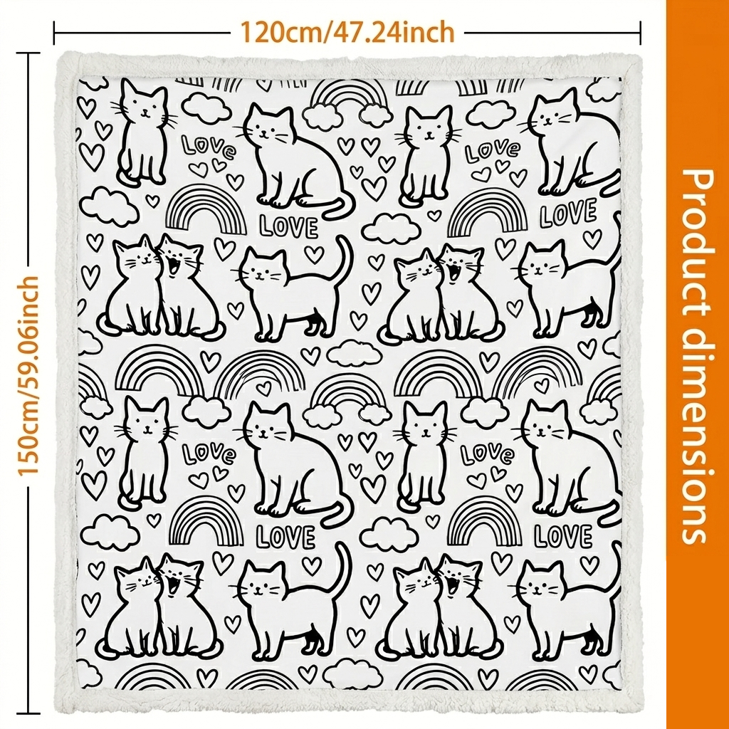 DIY Drawing Blanket with 24 Colors Markers, Doodle Your Own Blankets, Customizable Washable Paint & Play Blankets for Adults
