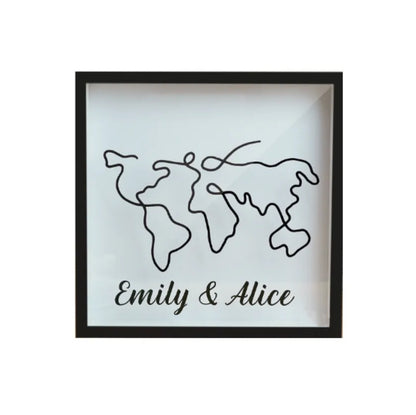 Personalized Travel Ticket Memory Box – Custom Name Keepsake for Trip Souvenirs