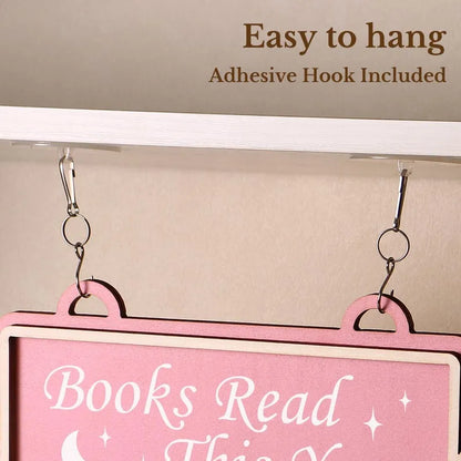 Personalized Books Read Tracker Books Read This Year Bookshelf Counter Bookish Decor Bookish Gift Gift for Readers Book Lovers Gift