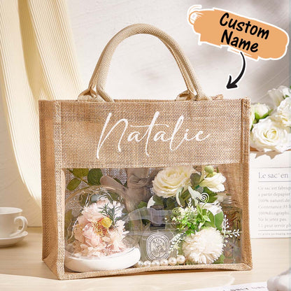 Personalized Bridesmaid Proposal Bags Monogram Tote Bag Wedding Gift for Her