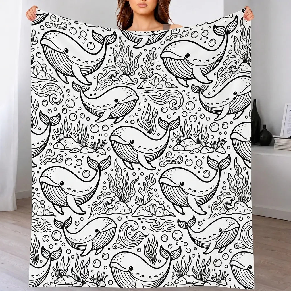 DIY Drawing Blanket with 24 Colors Markers, Doodle Your Own Blankets, Customizable Washable Paint & Play Blankets for Adults