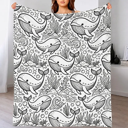 DIY Drawing Blanket with 24 Colors Markers, Doodle Your Own Blankets, Customizable Washable Paint & Play Blankets for Adults