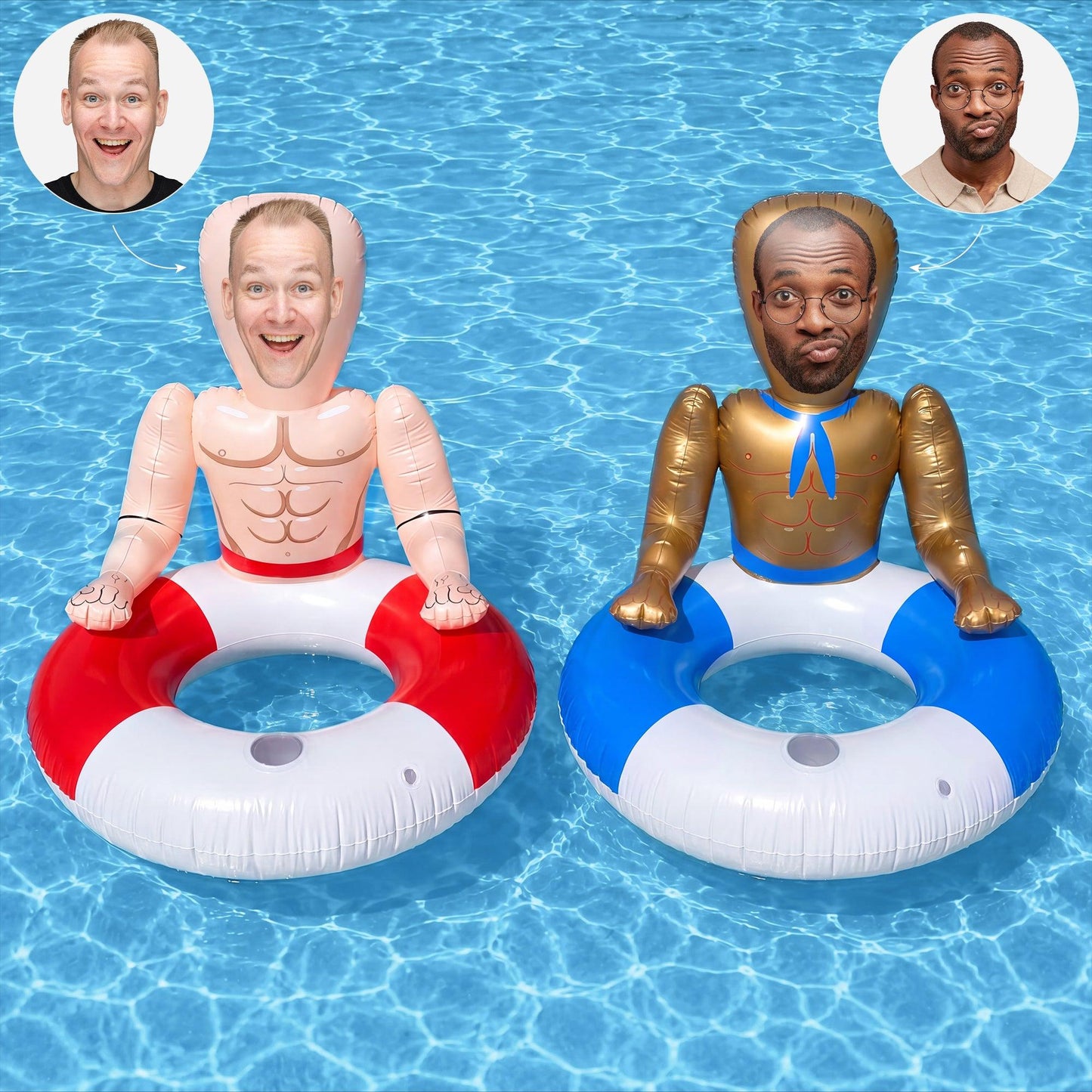 Custom Face Photo Pool Float – Personalized Summer Gift for Friends