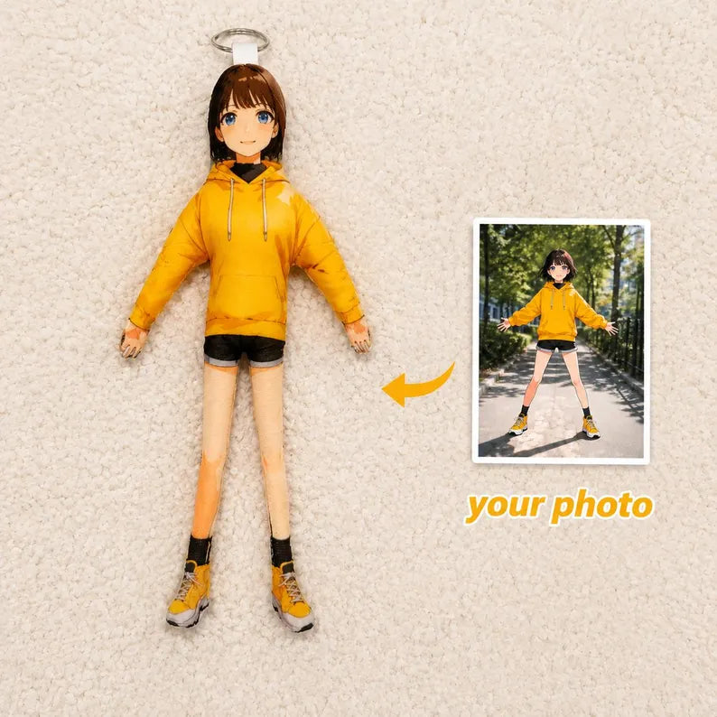 Full Body Custom Mini Me Doll Personalized Poseable Photo Doll Gift