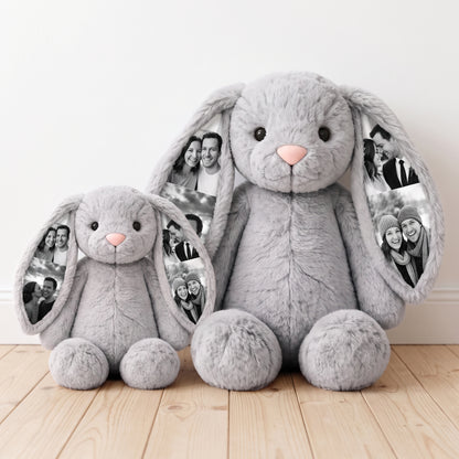 Photo bunny plush in 26 cm and 40 cm sizes