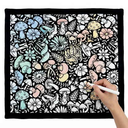 DIY coloring blanket style B — flat framed coloring
