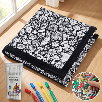 DIY coloring blanket style B — folded floor pack
