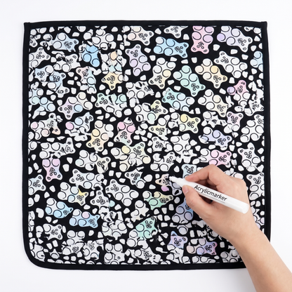 DIY coloring blanket style C — flat framed coloring