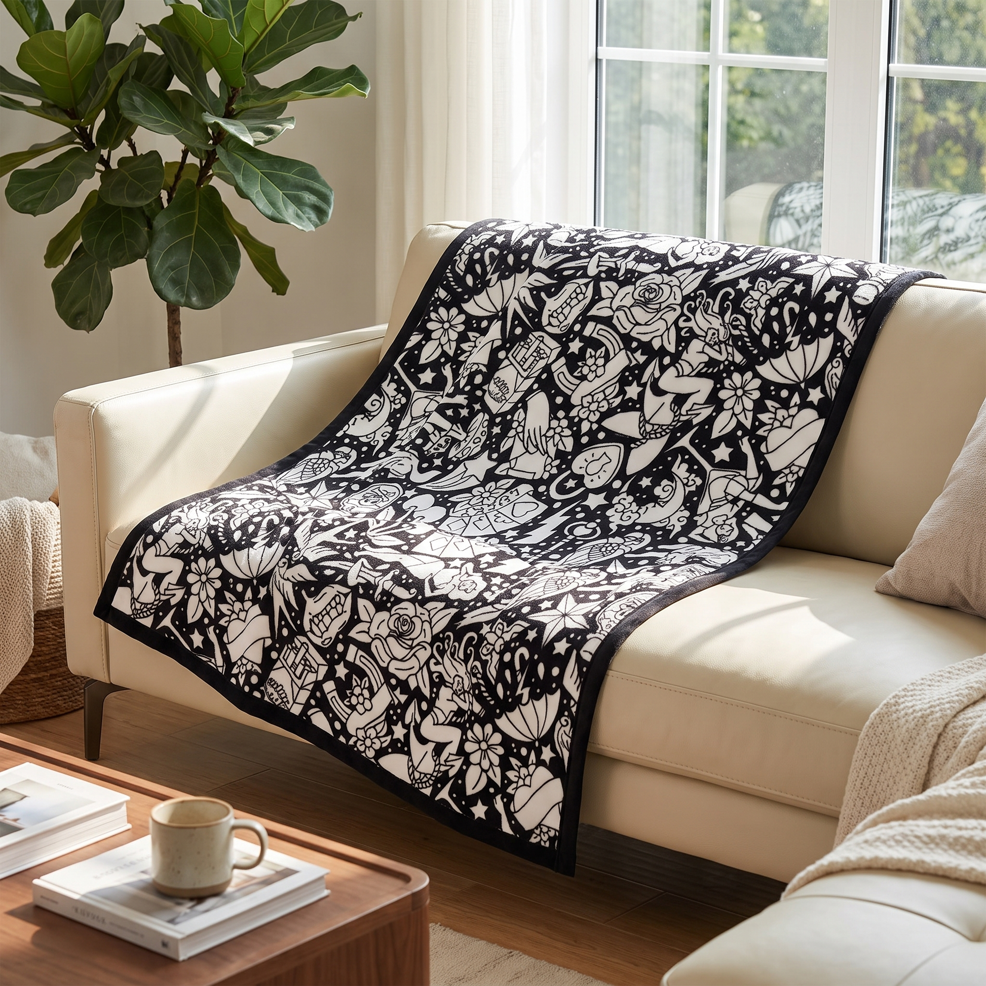 DIY coloring blanket style F — sofa drape