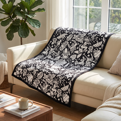 DIY coloring blanket style F — sofa drape