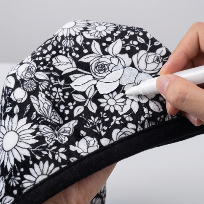 DIY coloring blanket style G — corner coloring closeup