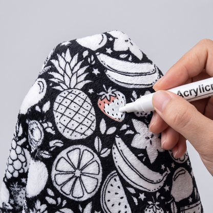 DIY coloring blanket style H — corner coloring closeup