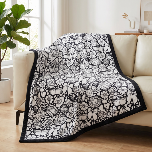 DIY coloring blanket style J — sofa drape