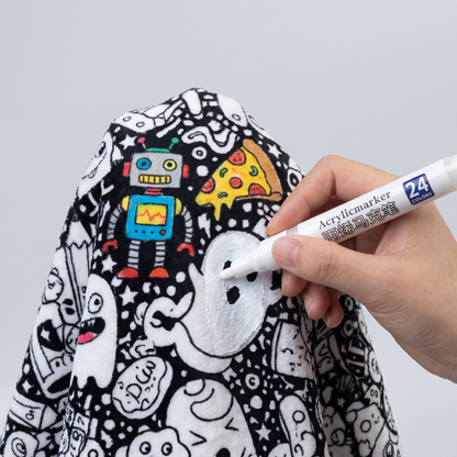 DIY coloring blanket style K — corner coloring closeup