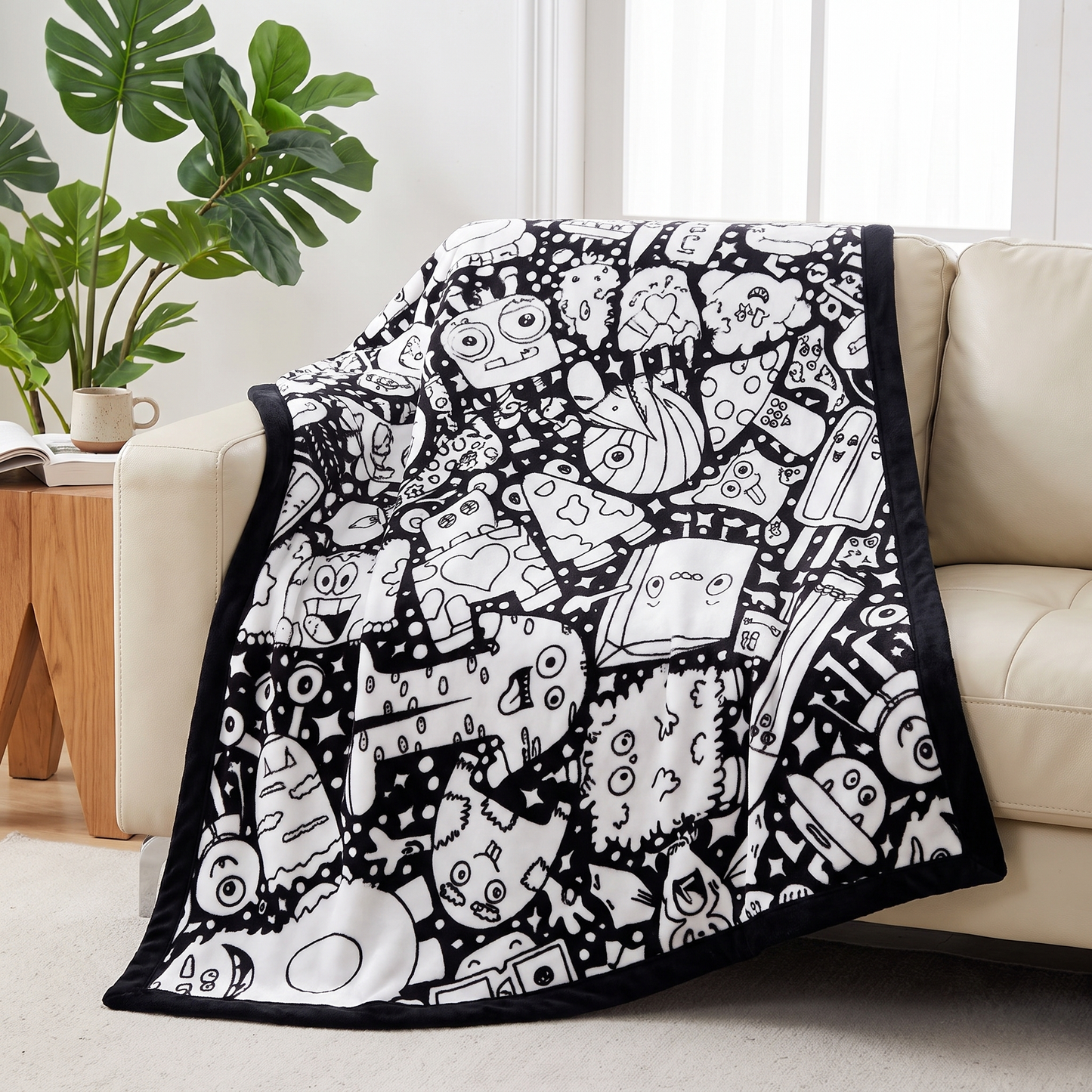 DIY coloring blanket style K — sofa drape