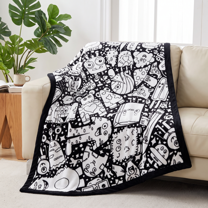DIY coloring blanket style K — sofa drape