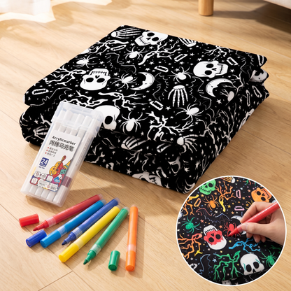 DIY coloring blanket style L — folded floor pack